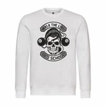 deinshirt Rundhalspullover Herren Walk the line Mit Print Motiv Grau/Weiß/Beige