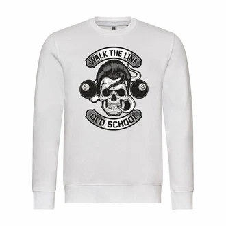 deinshirt Rundhalspullover Herren Walk the line Mit Print Motiv Grau/Weiß/Beige deinshirt Rundhalspullover Herren Walk the line Mit Print Motiv Grau/Weiß/Beige