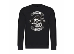 deinshirt Rundhalspullover Herren Walk the line Mit Print Motiv Schwarz/Beige