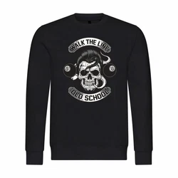 deinshirt Rundhalspullover Herren Walk the line Mit Print Motiv Schwarz/Beige