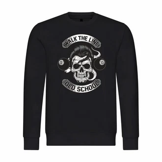 deinshirt Rundhalspullover Herren Walk the line Mit Print Motiv Schwarz/Beige