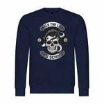 deinshirt Rundhalspullover Herren Walk the line Mit Print Motiv Dunkelblau/Blau