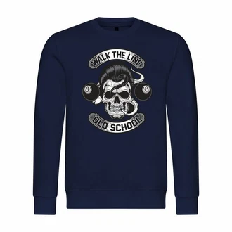deinshirt Rundhalspullover Herren Walk the line Mit Print Motiv Dunkelblau/Blau deinshirt Rundhalspullover Herren Walk the line Mit Print Motiv Dunkelblau/Blau