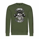 deinshirt Rundhalspullover Herren Walk the line Mit Print Motiv Dunkelgrün/Grün