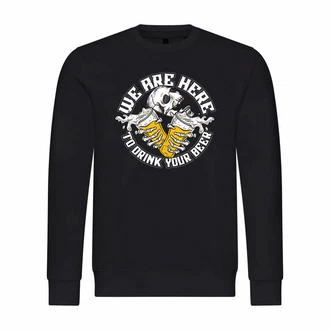 deinshirt Rundhalspullover Herren We are here top drink your Beer Dunkelblau/Blau/Schwarz deinshirt Rundhalspullover Herren We are here top drink your Beer Dunkelblau/Blau/Schwarz