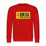 deinshirt Rundhalspullover Herren Pullover Bin da kann losgehen Mit Print Motiv Rot/Dunkelrot