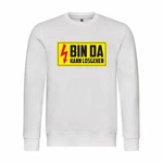 deinshirt Rundhalspullover Herren Pullover Bin da kann losgehen Mit Print Motiv Weiß