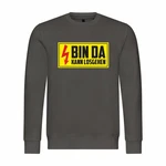 deinshirt Rundhalspullover Herren Pullover Bin da kann losgehen Mit Print Motiv Dunkelgrau/Grau/Hellgrau/Dunkelgrün