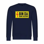 deinshirt Rundhalspullover Herren Pullover Bin da kann losgehen Mit Print Motiv Dunkelblau/Blau/Hellblau