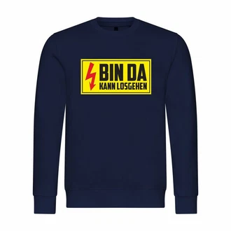 deinshirt Rundhalspullover Herren Pullover Bin da kann losgehen Mit Print Motiv