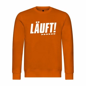 deinshirt Rundhalspullover Herren Pullover Mit Print Motiv Orange