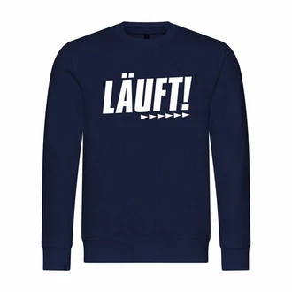 deinshirt Rundhalspullover Herren Pullover Mit Print Motiv Dunkelblau