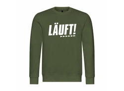 deinshirt Rundhalspullover Herren Pullover Mit Print Motiv Dunkelgrün/Hellgrün