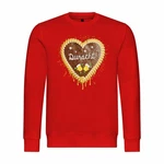 deinshirt Rundhalspullover Herren Lebkuchenherz Durscht Mit Print Motiv Rot/Gold/Dunkelrot