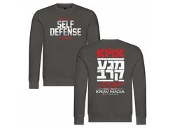 deinshirt Rundhalspullover Herren Krav Maga self defense Mit Print Motiv Dunkelblau/Dunkelrot/Hellgrau/Rot/Dunkelgrau/Khaki/Dunkelgrün