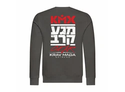 deinshirt Rundhalspullover Herren Krav Maga self defense Mit Print Motiv Dunkelblau/Dunkelrot/Hellgrau/Rot/Dunkelgrau/Khaki/Dunkelgrün