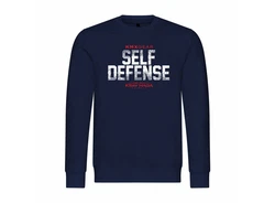 deinshirt Rundhalspullover Herren Krav Maga self defense Mit Print Motiv Dunkelblau