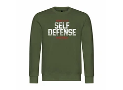deinshirt Rundhalspullover Herren Krav Maga self defense Mit Print Motiv Dunkelgrün