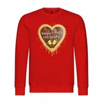 deinshirt Rundhalspullover Herren Pullover Lebkuchenherz Hopfen und Malz Gold/Rot/Dunkelrot