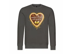 deinshirt Rundhalspullover Herren Pullover Lebkuchenherz Hopfen und Malz Gold/Dunkelgrau/Khaki/Dunkelgrün/Dunkelbraun/Grau/Schwarz/Braun