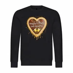 deinshirt Rundhalspullover Herren Pullover Lebkuchenherz Hopfen und Malz Gold/Schwarz