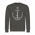 deinshirt Rundhalspullover Herren Pullover Liebe Familie Anker Mit Print Motiv Dunkelgrün/Grün/Dunkelgrau/Grau/Khaki/Braun