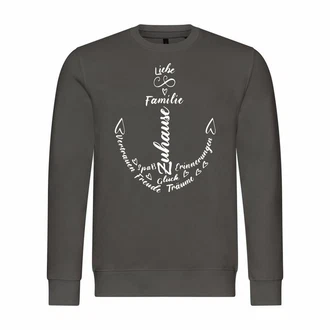 deinshirt Rundhalspullover Herren Pullover Liebe Familie Anker Mit Print Motiv