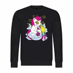 deinshirt Rundhalspullover Herren Pullover Kotzendes Einhorn Rosa/Grau/Silber/Schwarz/Gelb