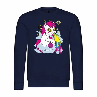 deinshirt Rundhalspullover Herren Pullover Kotzendes Einhorn
