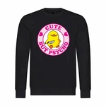 deinshirt Rundhalspullover Herren Cute but Psycho Mit Print Motiv Braun/Schwarz/Gelb