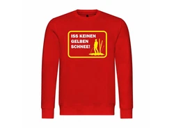 deinshirt Rundhalspullover Herren Pullover Iss keinen gelben Schnee Mit Print Motiv Rot