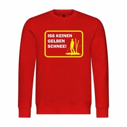 deinshirt Rundhalspullover Herren Pullover Iss keinen gelben Schnee Mit Print Motiv Rot