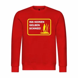 Rundhalspullover Herren Pullover Iss keinen gelben Schnee Mit Print Motiv, Grafik