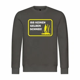 Rundhalspullover Herren Pullover Iss keinen gelben Schnee Mit Print Motiv, Grafik