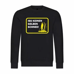 deinshirt Rundhalspullover Herren Pullover Iss keinen gelben Schnee Mit Print Motiv gelb
