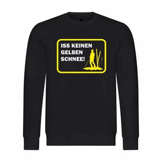deinshirt Rundhalspullover Herren Pullover Iss keinen gelben Schnee Mit Print Motiv gelb