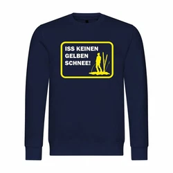 deinshirt Rundhalspullover Herren Pullover Iss keinen gelben Schnee Mit Print Motiv gelb