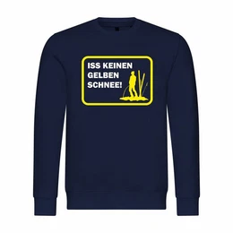 Rundhalspullover Herren Pullover Iss keinen gelben Schnee Mit Print Motiv, Grafik