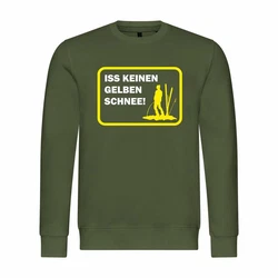 deinshirt Rundhalspullover Herren Pullover Iss keinen gelben Schnee Mit Print Motiv gelb