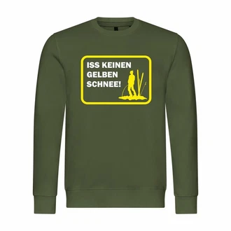 deinshirt Rundhalspullover Herren Pullover Iss keinen gelben Schnee Mit Print Motiv deinshirt Rundhalspullover Herren Pullover Iss keinen gelben Schnee Mit Print Motiv