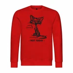 deinshirt Rundhalspullover Herren Pullover Katze not today Rot/Rosa