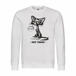 deinshirt Rundhalspullover Herren Pullover Katze not today Grau/Creme/Weiß/Schwarz