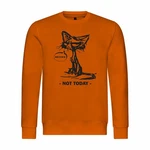 deinshirt Rundhalspullover Herren Pullover Katze not today Orange