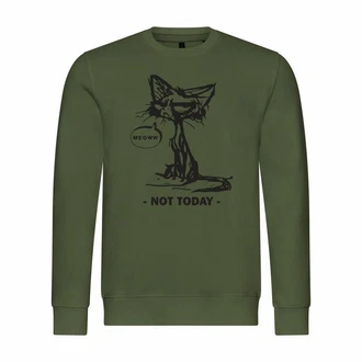 deinshirt Rundhalspullover Herren Pullover Katze not today deinshirt Rundhalspullover Herren Pullover Katze not today