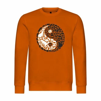 deinshirt Rundhalspullover Herren Pullover Mit Print Motiv Yin und Yang