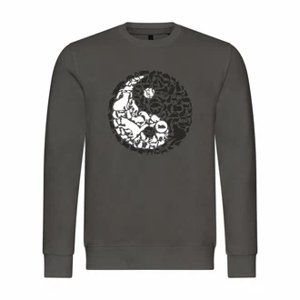 deinshirt Rundhalspullover Herren Pullover Mit Print Motiv Yin und Yang Dunkelgrau/Grau/Dunkelgrün deinshirt Rundhalspullover Herren Pullover Mit Print Motiv Yin und Yang Dunkelgrau/Grau/Dunkelgrün