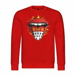 deinshirt Rundhalspullover Kln Zunge Print Motiv Rot/Dunkelrot