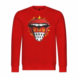 Rundhalspullover Herren Pullover Kln Zunge Mit Print Motiv, Grafik