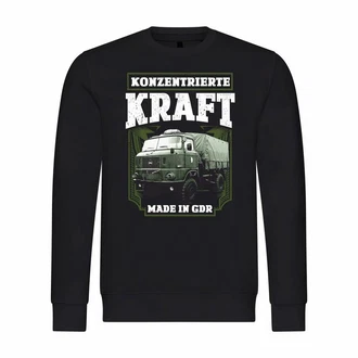 deinshirt Rundhalspullover Herren Pullover Konzentrierte Kraft Mit Print Motiv Grau/Rot/Dunkelgrün/Khaki/Grün