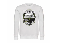 deinshirt Rundhalspullover Kontrolle Mit Print Motiv Weiß/Khaki/Grau/Creme